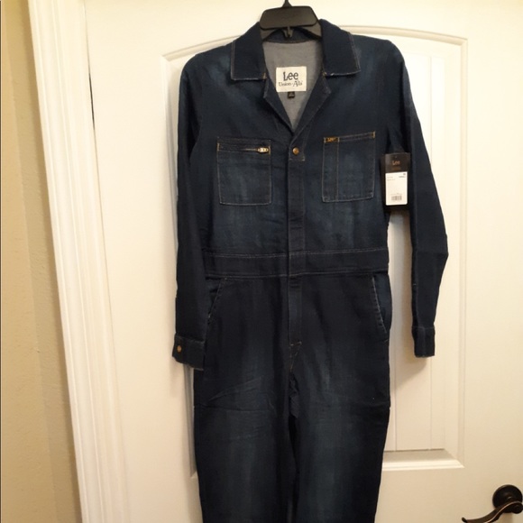 NWT Free People LEE Union Coverall Pacific Blue - Picture 2 of 11